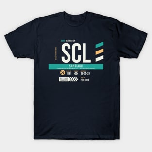 Santiago (SCL) Airport Code Baggage Tag B T-Shirt